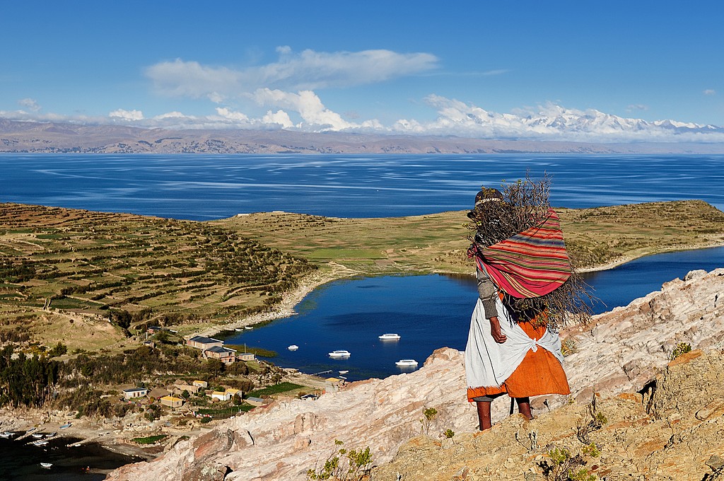 Bolivia - Isla del Sol on the Titicaca lake, the largest highaltitude lake in the world